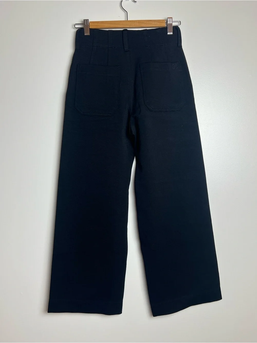 NWOT Maeve Knit Black Wide-Leg High-Rise Colette Pants